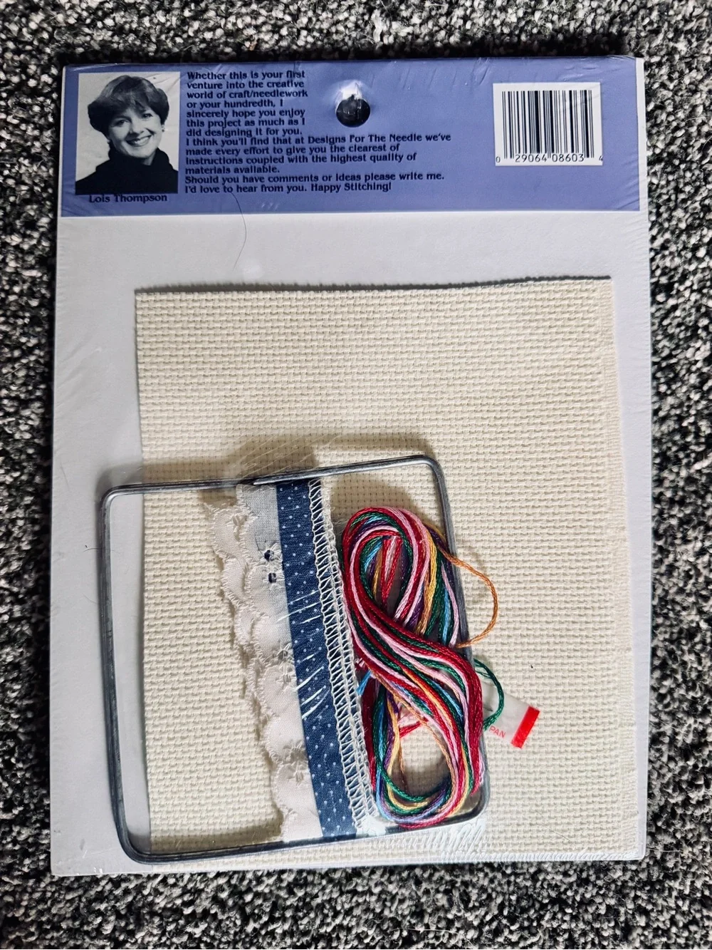 ‘Cross Stitch Forever’ Cottage Core Cross Stitch Needlepoint Kit With Ruffles